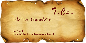 Tóth Csobán névjegykártya